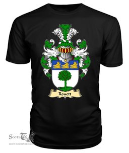ScotsTee Shop Scottish Rouett Family Scottish Coat of Arms Emblem Scotland V23 T Shirt