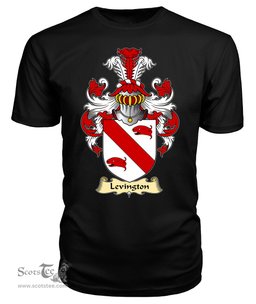ScotsTee Shop Scottish Levington Family Scottish Coat of Arms Emblem Scotland V23 T Shirt