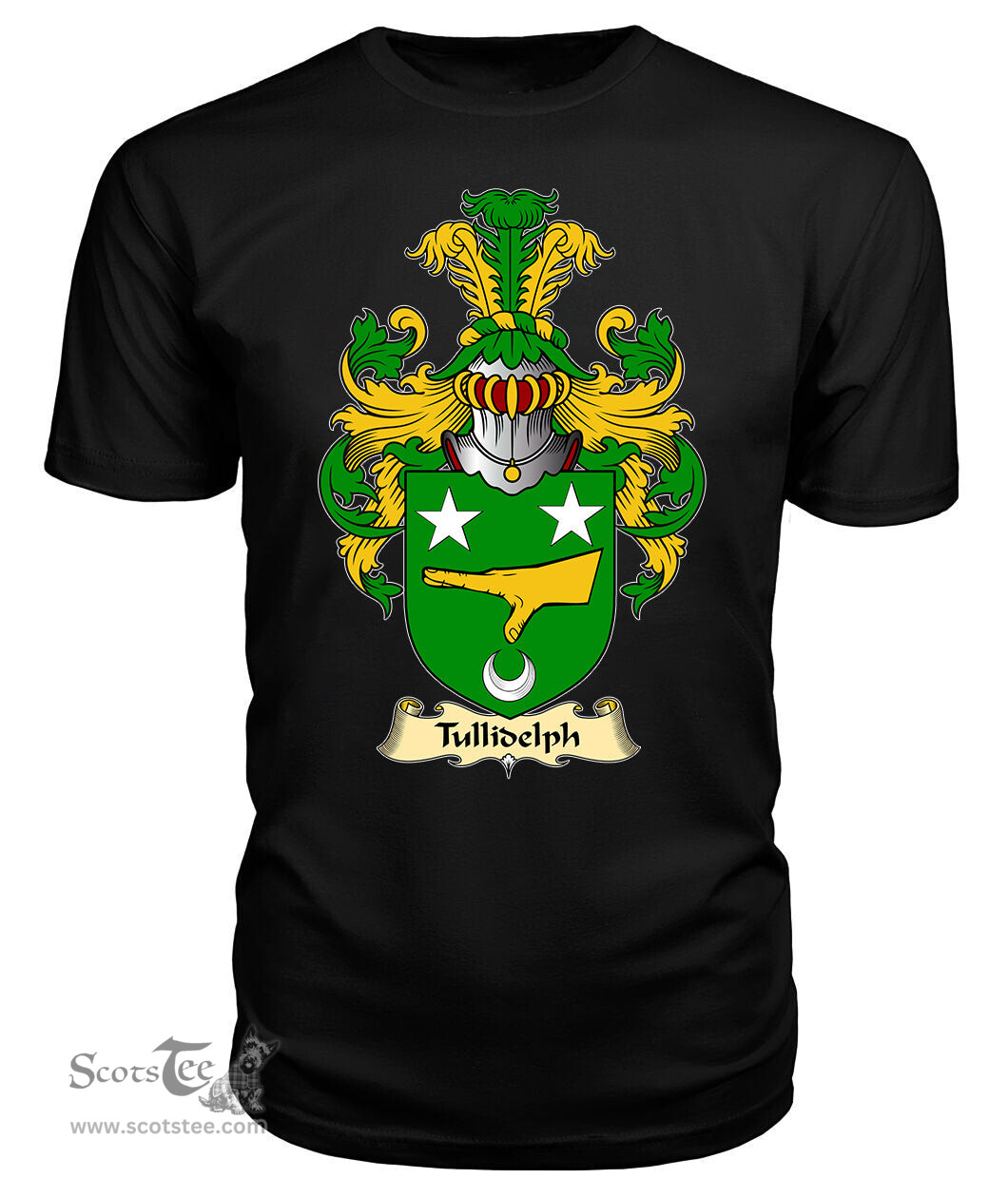 ScotsTee Shop Scottish Tullidelph Family Scottish Coat of Arms Emblem Scotland V23 T Shirt