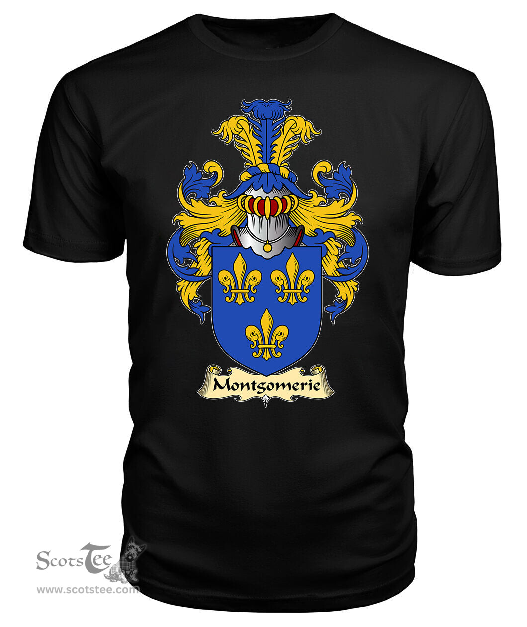 ScotsTee Shop Scottish Montgomerie Family Scottish Coat of Arms Emblem Scotland V23 T Shirt