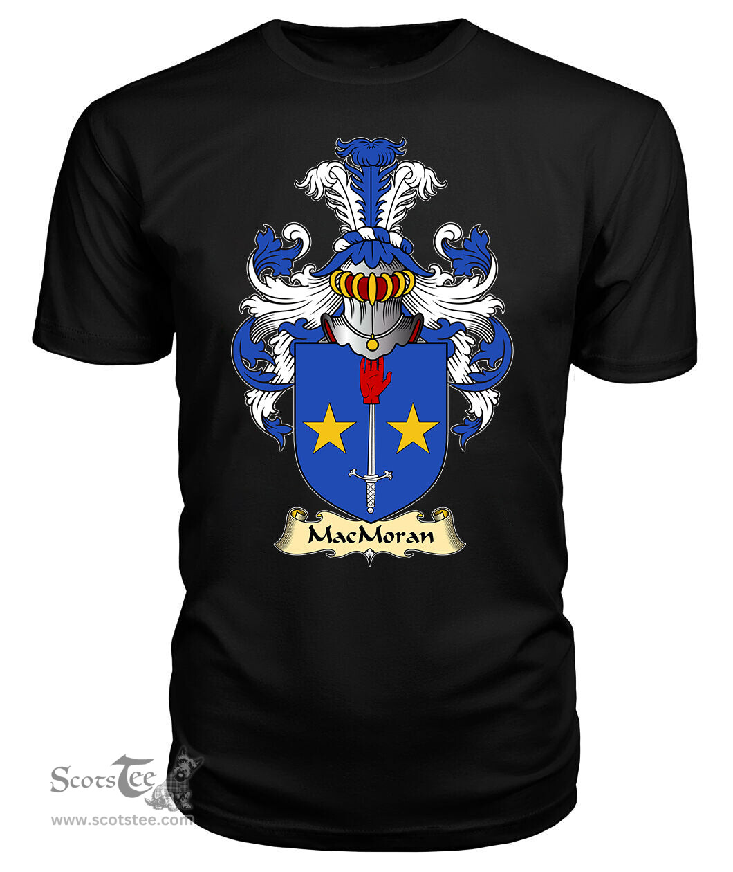 ScotsTee Shop Scottish MacMoran Family Scottish Coat of Arms Emblem Scotland V23 T Shirt