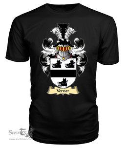 ScotsTee Shop Scottish Verner Family Scottish Coat of Arms Emblem Scotland V23 T Shirt