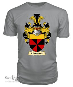 ScotsTee Shop Scottish Matthews Family Scottish Coat of Arms Emblem Scotland V23 T Shirt