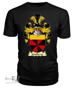 ScotsTee Shop Scottish Matthews Family Scottish Coat of Arms Emblem Scotland V23 T Shirt