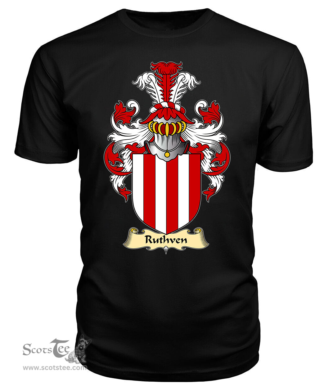 ScotsTee Shop Scottish Ruthven Family Scottish Coat of Arms Emblem Scotland V23 T Shirt