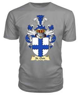 ScotsTee Shop Scottish St Family Scottish Coat of Arms Emblem Scotland V23 T Shirt T-Shirt Royal Blue. Clair.jpg