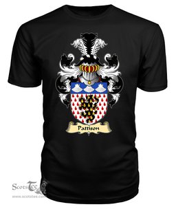 ScotsTee Shop Scottish Pattison Family Scottish Coat of Arms Emblem Scotland V23 T Shirt