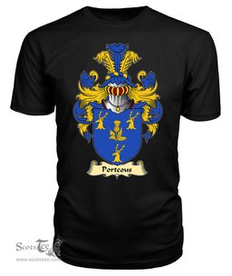 ScotsTee Shop Scottish Porteous Family Scottish Coat of Arms Emblem Scotland V23 T Shirt