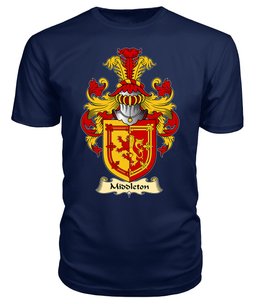 ScotsTee Shop Scottish Middleton Family Scottish Coat of Arms Emblem Scotland V23 T Shirt