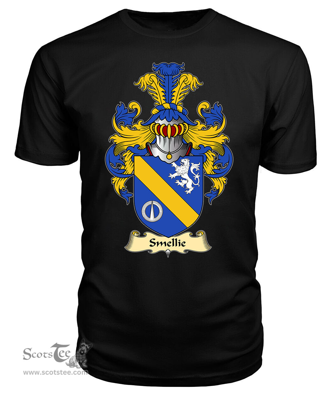 ScotsTee Shop Scottish Smellie Family Scottish Coat of Arms Emblem Scotland V23 T Shirt