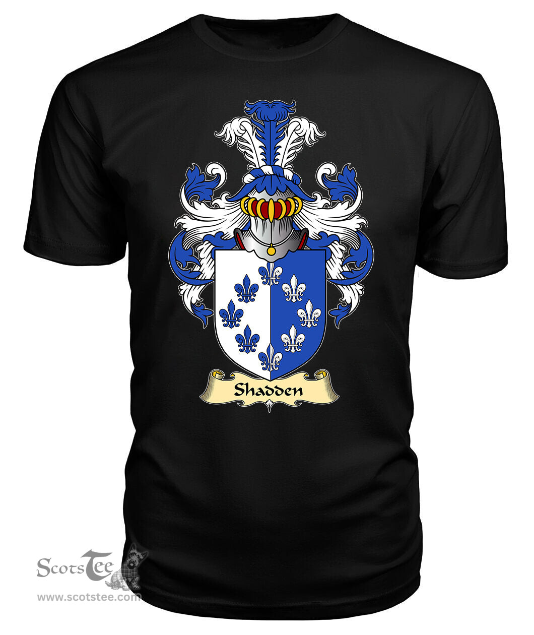 ScotsTee Shop Scottish Shadden or Shaddon Family Scottish Coat of Arms Emblem Scotland V23 T Shirt