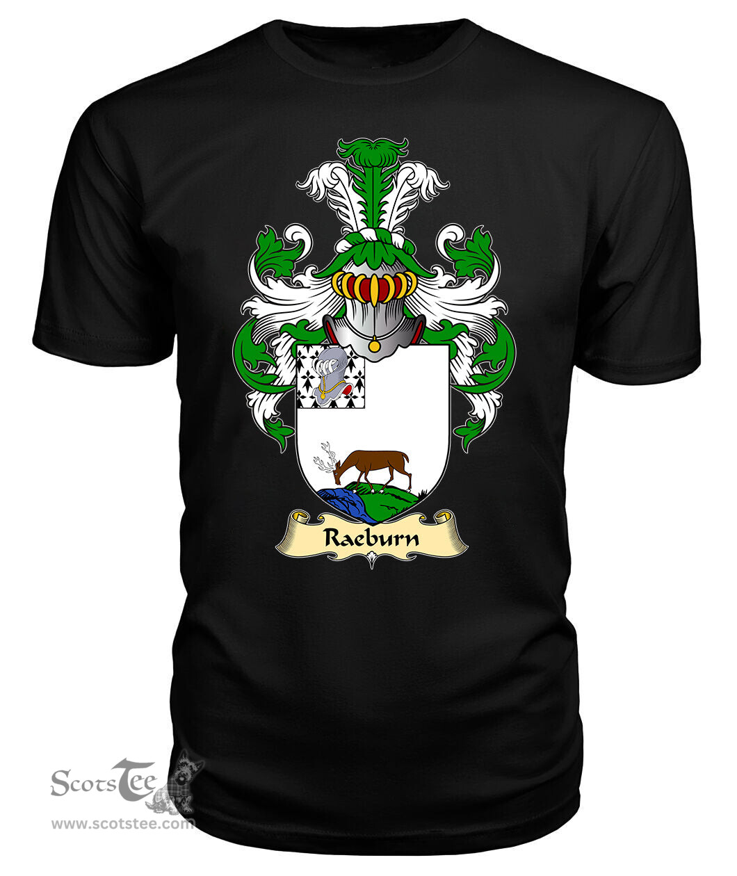 ScotsTee Shop Scottish Raeburn Family Scottish Coat of Arms Emblem Scotland V23 T Shirt