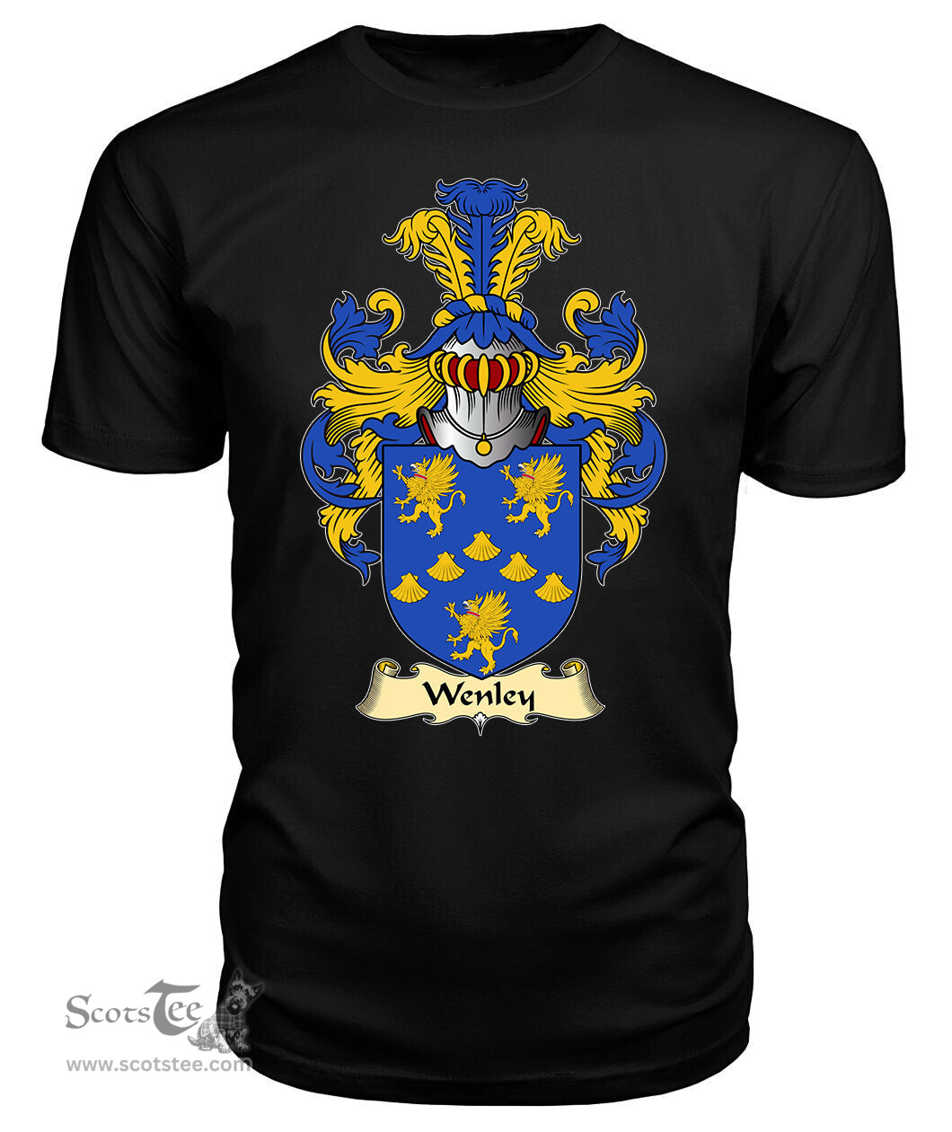 ScotsTee Shop Scottish Wenley Family Scottish Coat of Arms Emblem Scotland V23 T Shirt