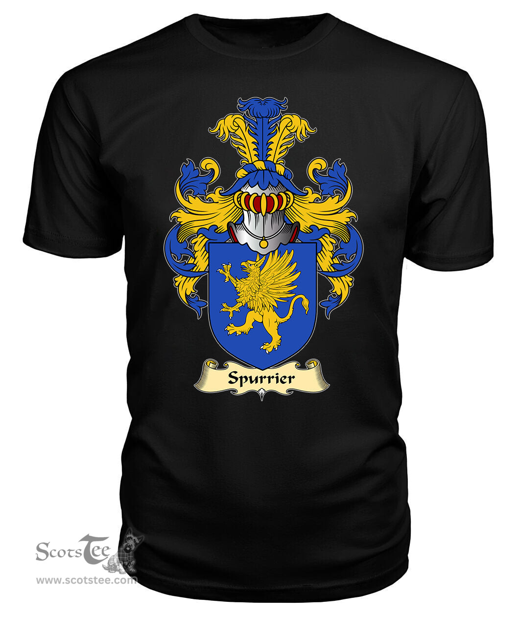ScotsTee Shop Scottish Spurrier Family Scottish Coat of Arms Emblem Scotland V23 T Shirt