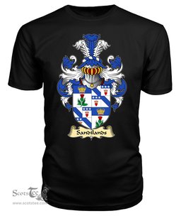 ScotsTee Shop Scottish Sandilands Family Scottish Coat of Arms Emblem Scotland V23 T Shirt