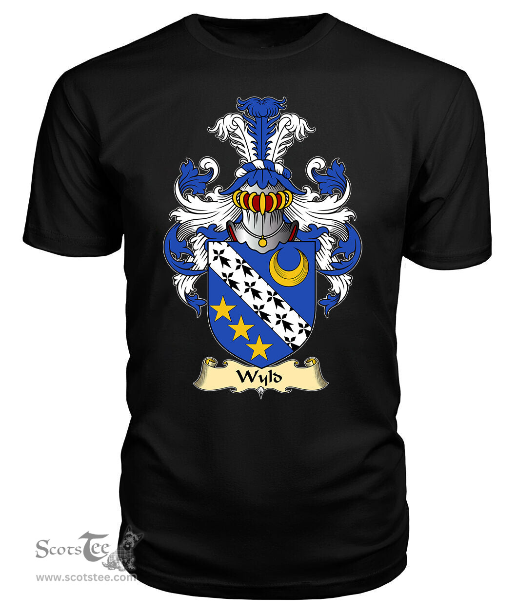 ScotsTee Shop Scottish Wyld Family Scottish Coat of Arms Emblem Scotland V23 T Shirt