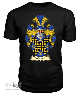 ScotsTee Shop Scottish Waddell Family Scottish Coat of Arms Emblem Scotland V23 T Shirt