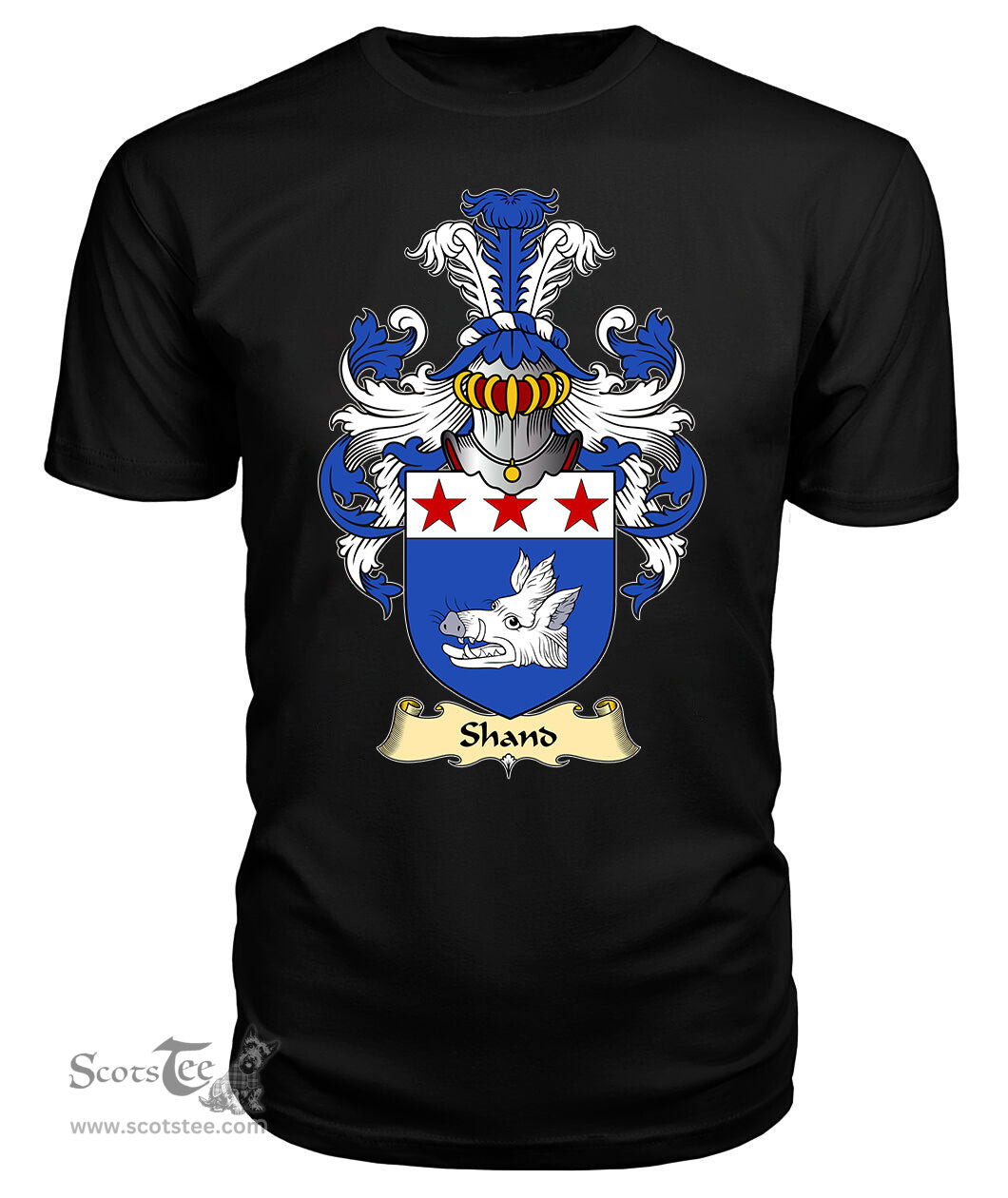 ScotsTee Shop Scottish Shand Family Scottish Coat of Arms Emblem Scotland V23 T Shirt