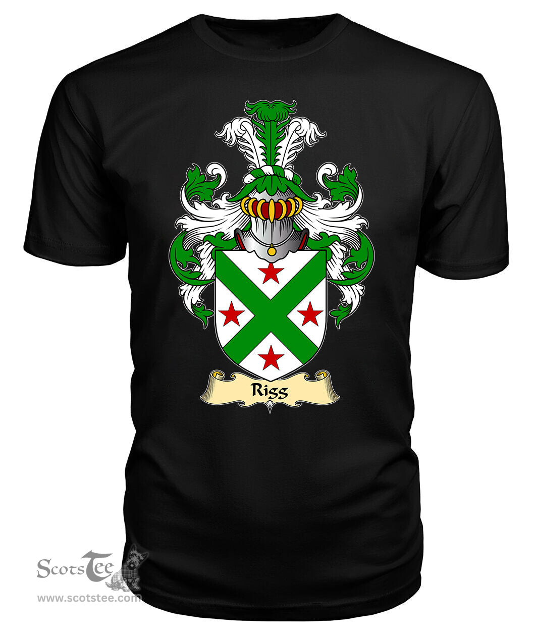 ScotsTee Shop Scottish Rigg Family Scottish Coat of Arms Emblem Scotland V23 T Shirt