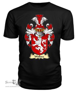 ScotsTee Shop Scottish Wallace Family Scottish Coat of Arms Emblem Scotland V23 T Shirt