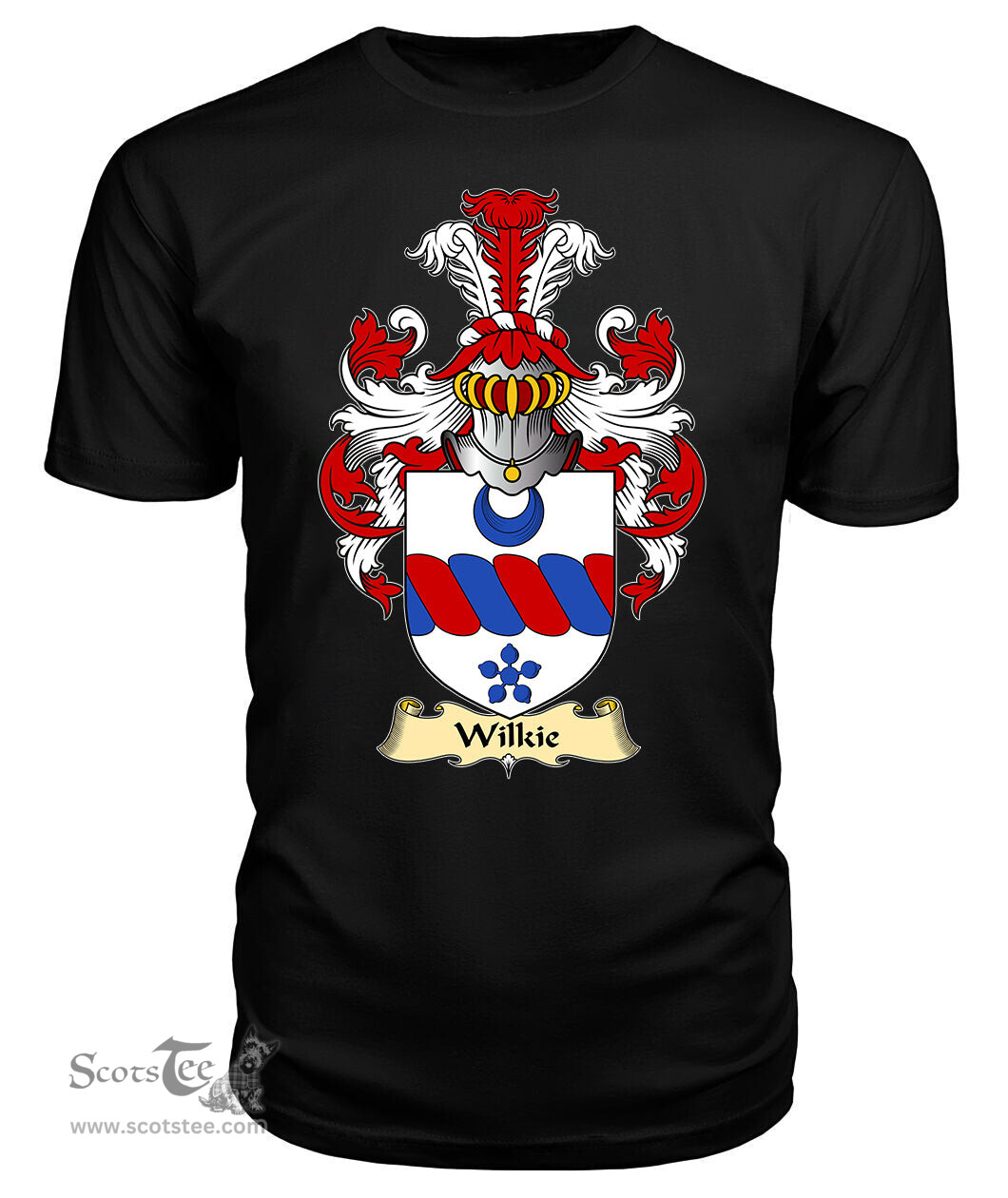 ScotsTee Shop Scottish Wilkie Family Scottish Coat of Arms Emblem Scotland V23 T Shirt