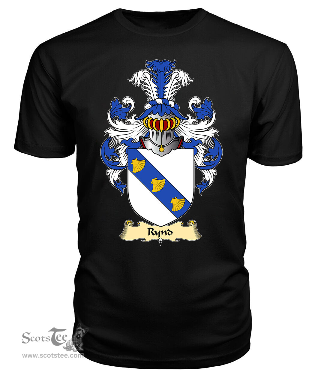 ScotsTee Shop Scottish Rynd Family Scottish Coat of Arms Emblem Scotland V23 T Shirt