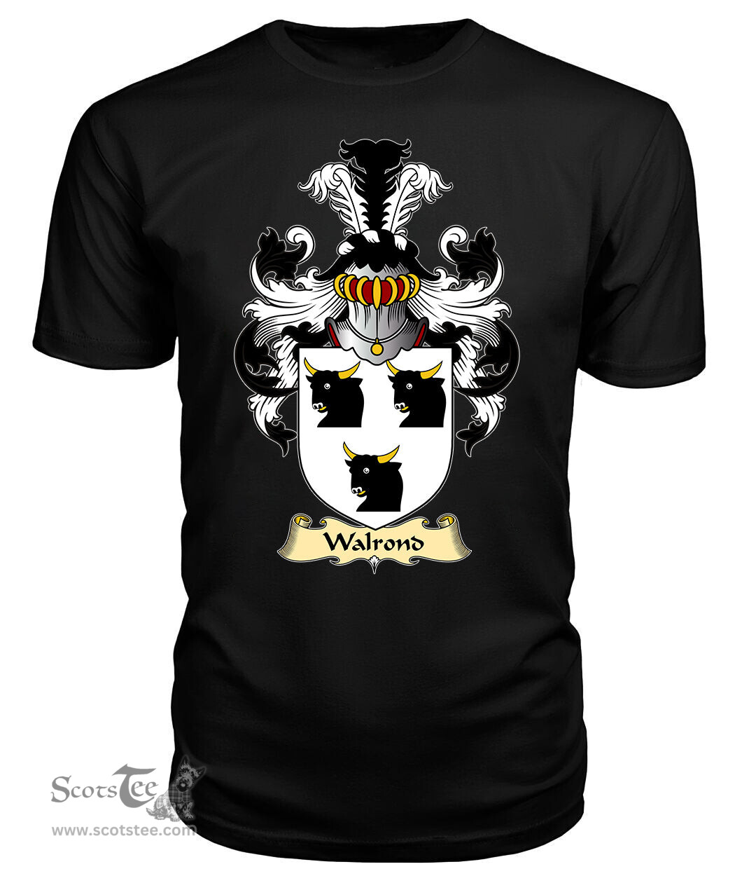 ScotsTee Shop Scottish Walrond Family Scottish Coat of Arms Emblem Scotland V23 T Shirt