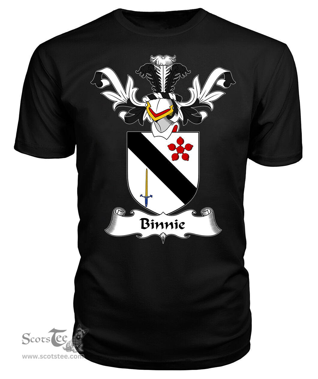 ScotsTee Shop Scottish Bennie or Binnie Coat Of Arms Family Crest Scottish Gentry T Shirt