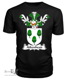 ScotsTee Shop Scottish Aikenhead Coat Of Arms Family Crest Scottish Gentry T Shirt