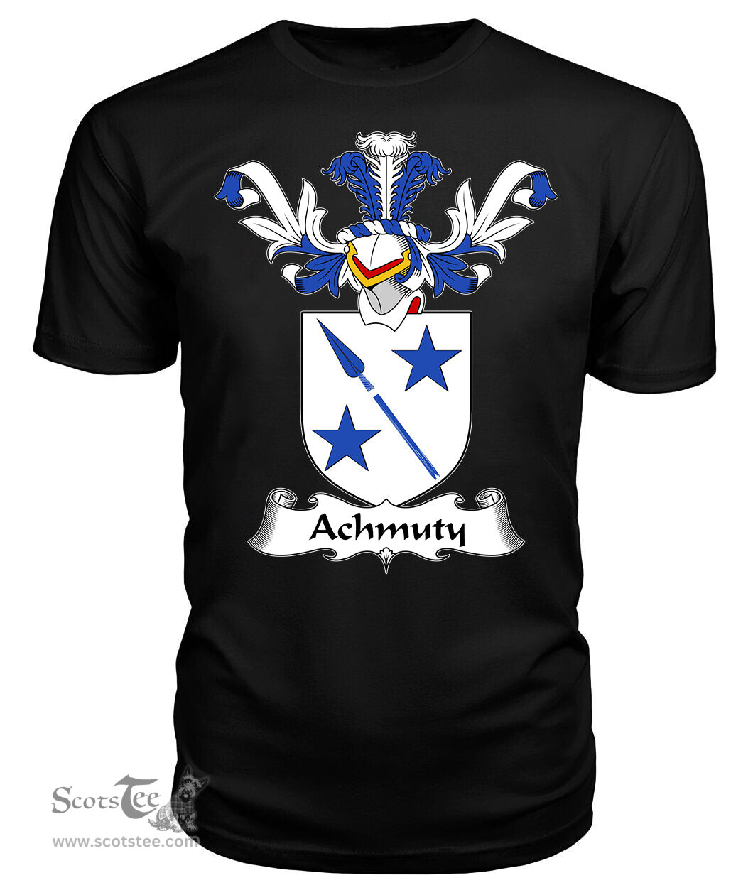 ScotsTee Shop Scottish Achmuty Coat Of Arms Family Crest Scottish Gentry T Shirt
