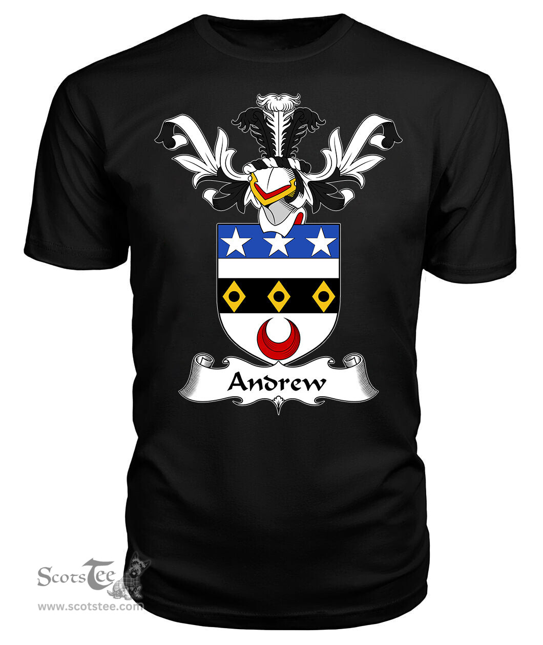 ScotsTee Shop Scottish Andrew Coat Of Arms Family Crest Scottish Gentry T Shirt