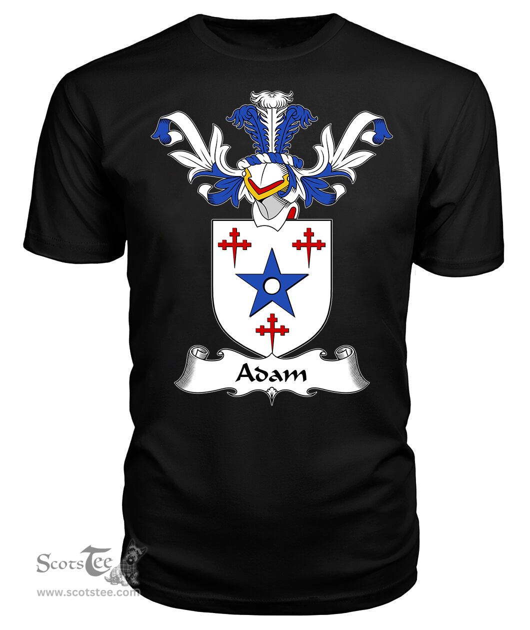 ScotsTee Shop Scottish Adam Coat Of Arms Family Crest Scottish Gentry T Shirt