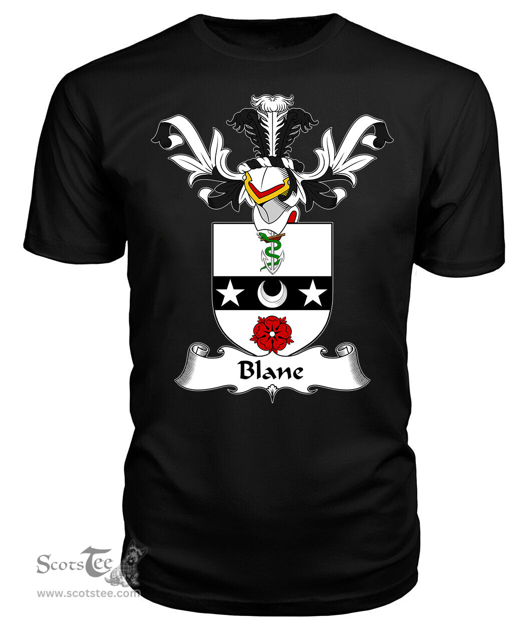ScotsTee Shop Scottish Blane Coat Of Arms Family Crest Scottish Gentry T Shirt