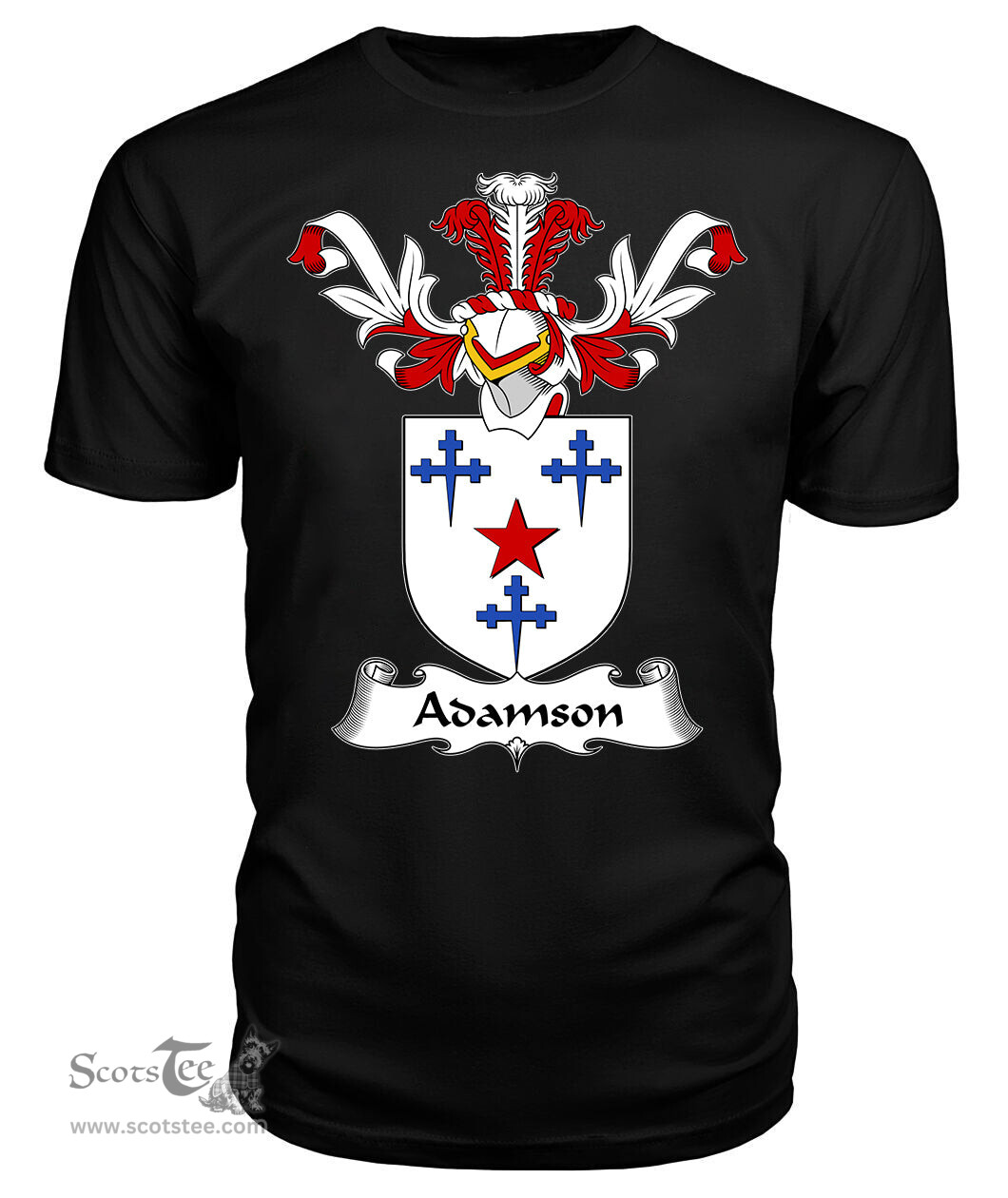 ScotsTee Shop Scottish Adamson Coat Of Arms Family Crest Scottish Gentry T Shirt