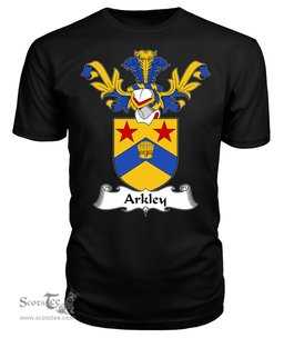 ScotsTee Shop Scottish Arkley Coat Of Arms Family Crest Scottish Gentry T Shirt