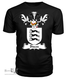 ScotsTee Shop Scottish Biscoe Coat Of Arms Family Crest Scottish Gentry T Shirt