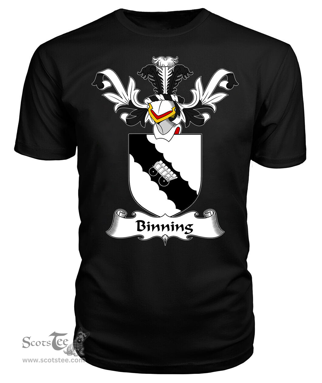 ScotsTee Shop Scottish Binning Coat Of Arms Family Crest Scottish Gentry T Shirt