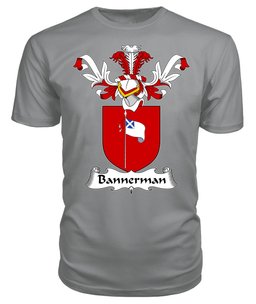 ScotsTee Shop Scottish Bannerman Coat Of Arms Family Crest Scottish Gentry T Shirt