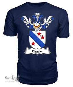 ScotsTee Shop Scottish Biggar Coat Of Arms Family Crest Scottish Gentry T Shirt