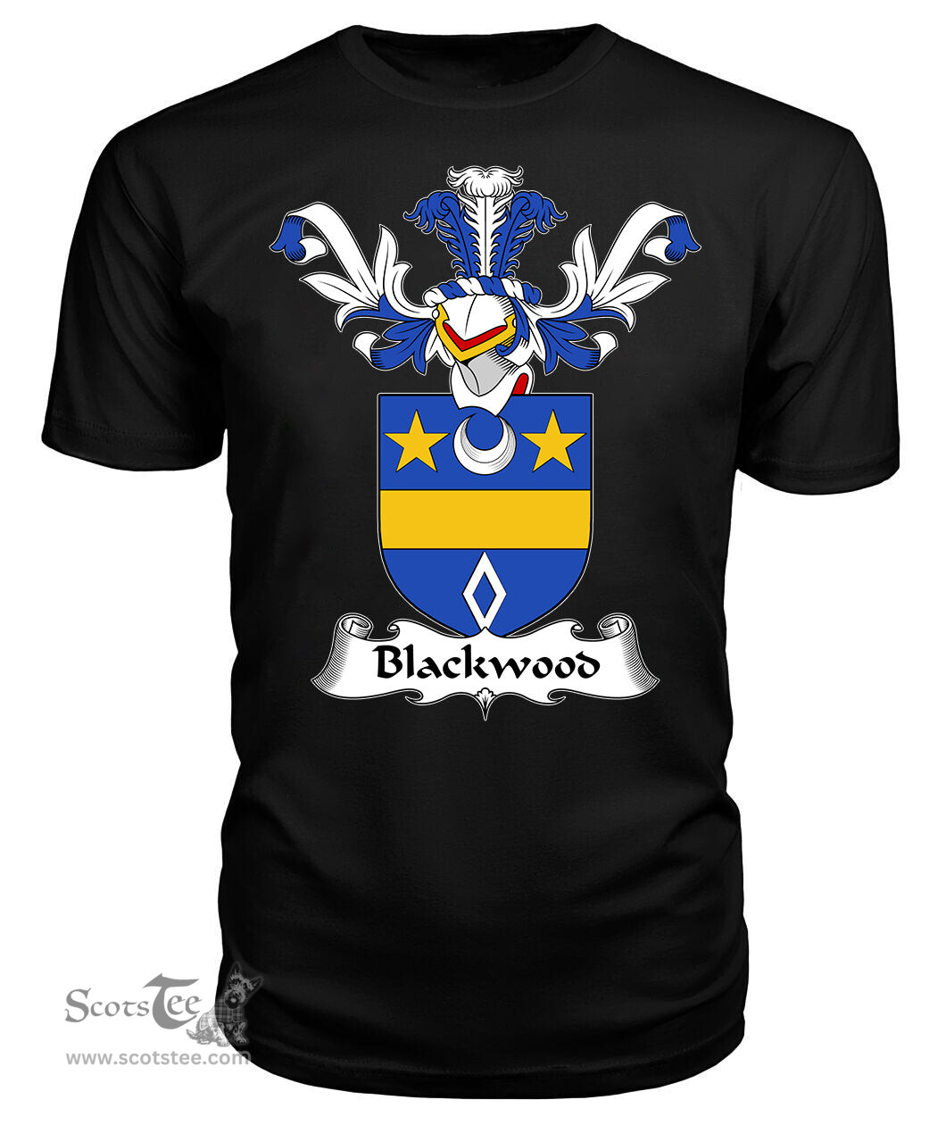 ScotsTee Shop Scottish Blackwood Coat Of Arms Family Crest Scottish Gentry T Shirt