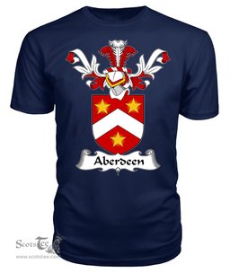 ScotsTee Shop Scottish Aberdeen Coat Of Arms Family Crest Scottish Gentry T Shirt