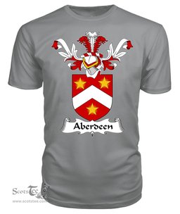 ScotsTee Shop Scottish Aberdeen Coat Of Arms Family Crest Scottish Gentry T Shirt