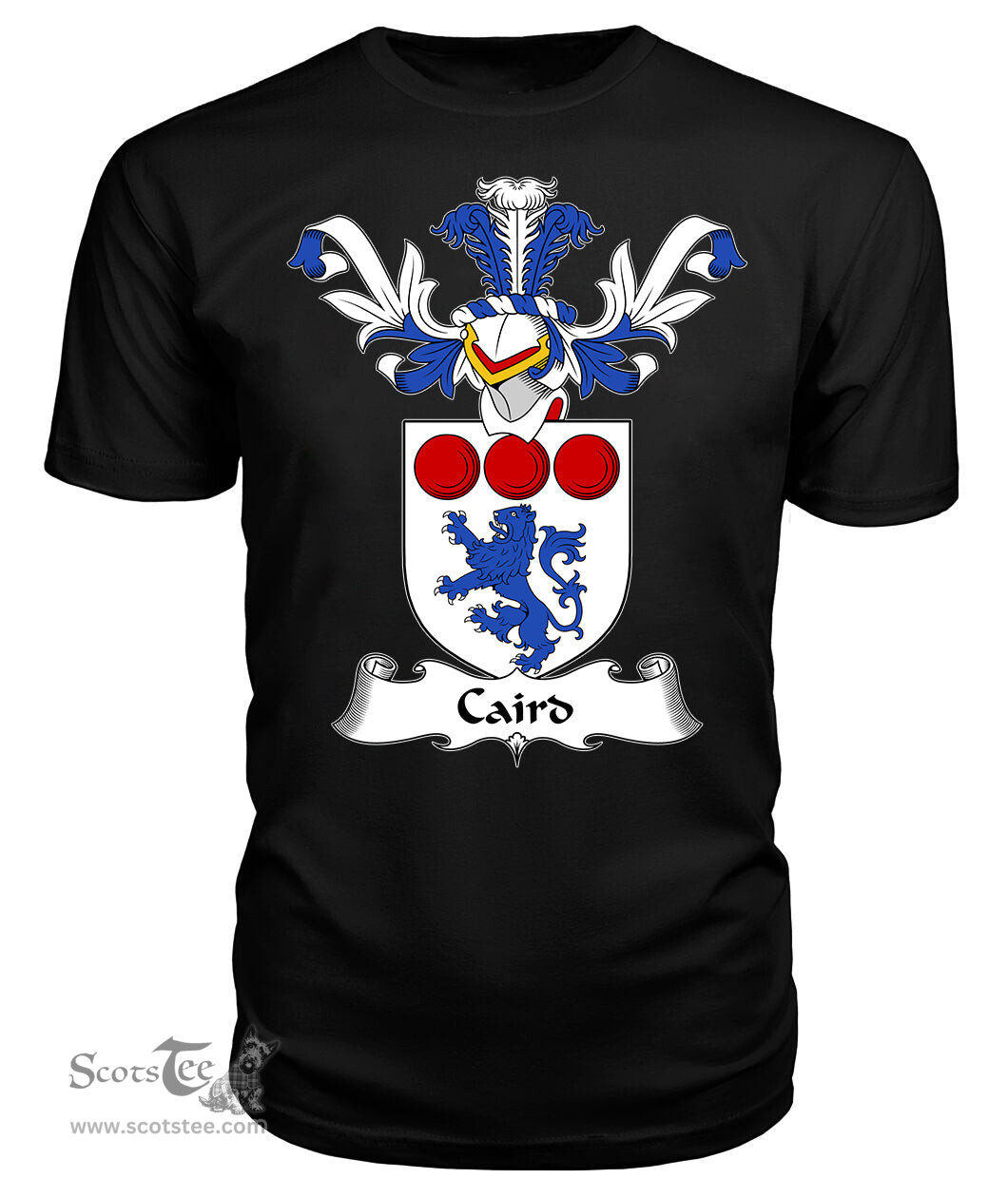 ScotsTee Shop Scottish Caird Coat Of Arms Family Crest Scottish Gentry T Shirt