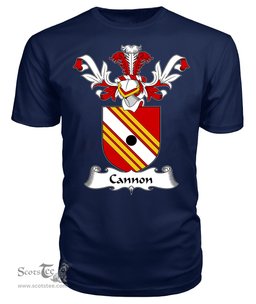 ScotsTee Shop Scottish Cannon Coat Of Arms Family Crest Scottish Gentry T Shirt