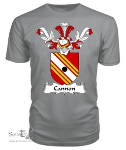 ScotsTee Shop Scottish Cannon Coat Of Arms Family Crest Scottish Gentry T Shirt