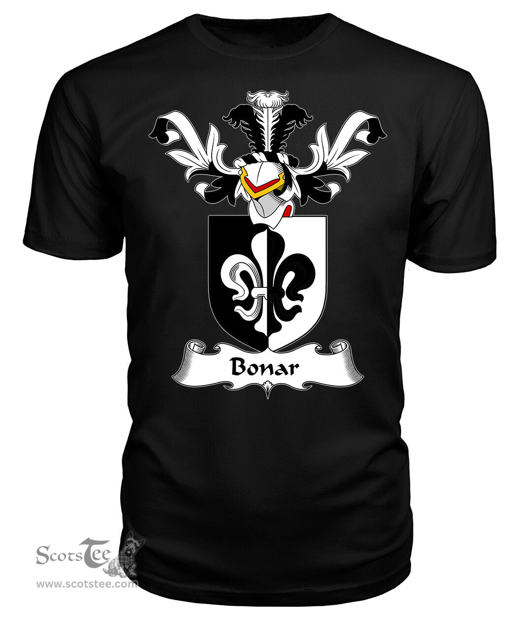 ScotsTee Shop Scottish Bonar II Coat Of Arms Family Crest Scottish Gentry T Shirt