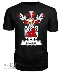 ScotsTee Shop Scottish Craigge Coat Of Arms Family Crest Scottish Gentry T Shirt