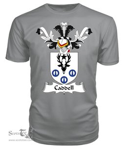 ScotsTee Shop Scottish Caddell Coat Of Arms Family Crest Scottish Gentry T Shirt