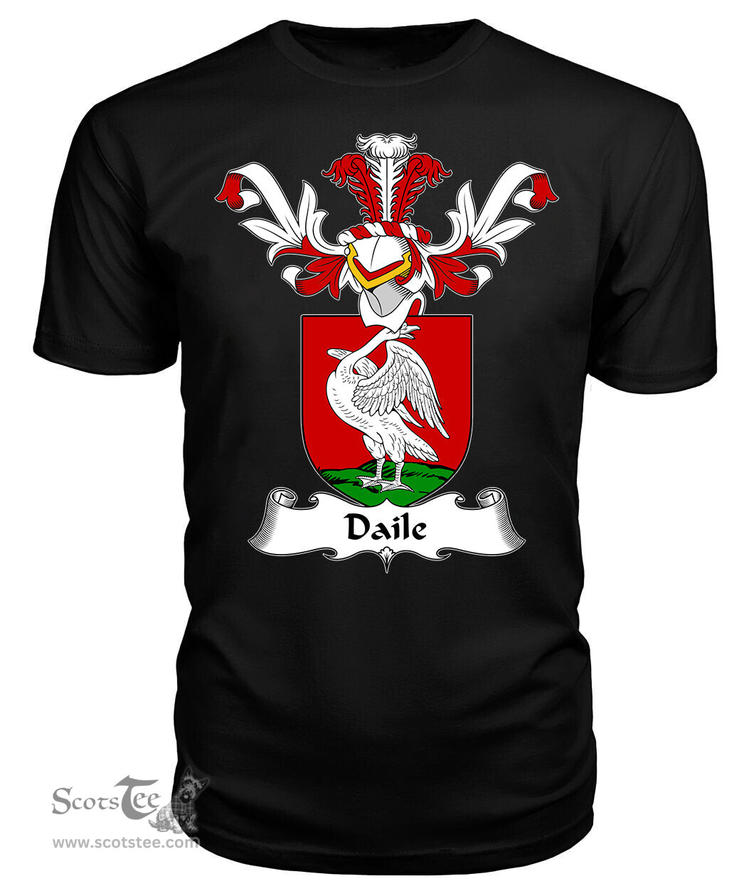 ScotsTee Shop Scottish Daile or Dale Coat Of Arms Family Crest Scottish Gentry T Shirt