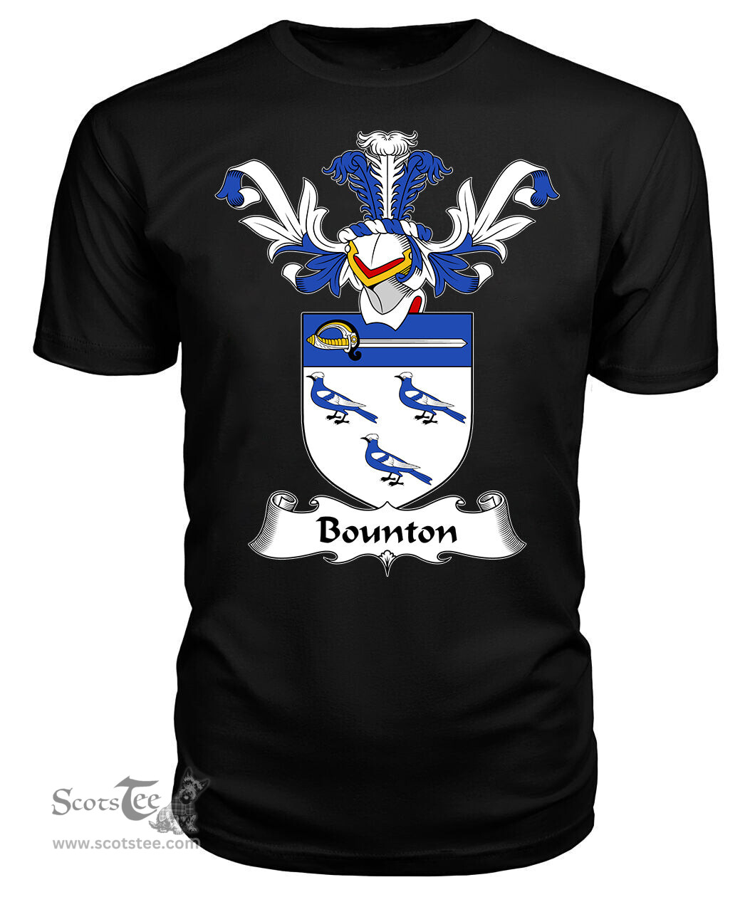 ScotsTee Shop Scottish Bounton Coat Of Arms Family Crest Scottish Gentry T Shirt